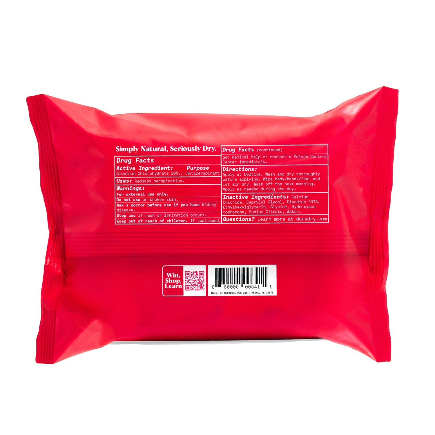 Whole Body Antiperspirant Wipes